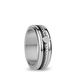 BERING Rhine Vervangbare ringcombinatie voor dames, in zilver en zwart, met uniek Twist-& Change-systeem