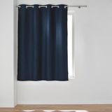 Douceur d'intérieur Gordijn met ogen (140 x 180 cm) Schemering Blauw, 100% Verduisterend Chambray Uni