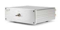 Dynavox AMP-S III, Versterker- en luidsprekerschakelaar, aluminium behuizing, 2 boxparen op 1 versterker of 2 versterkers op 1 LS-paar, verbinding via banaanstekker/klemaansluiting, zilver
