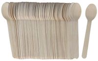 Gerimport Lepels - bamboe - 80 stuks - naturel - 16 cm