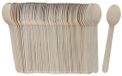 Gerimport Lepels - bamboe - 80 stuks - naturel - 16 cm