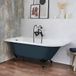 Hudson Reed Baignoire îlot demi-ronde Classique 168,5cm x 75cm - Regal Blue (Bleu), avec pieds de baignoire noirs | Oxford