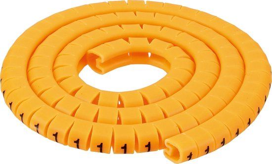 InLine Kabelmarkers 2-3mm Nr. 0-9 - Geel - 1000 stuks