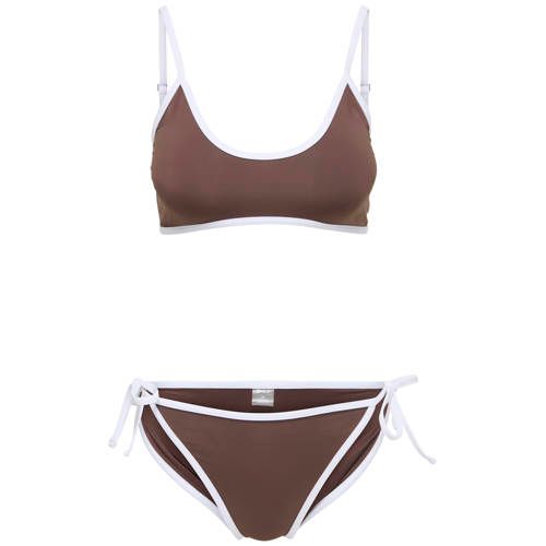 ONLY - ONLMARSEILLE SCOOP NECK TIE SET SWM ACC - Meisjes - Badpakken - Bruin - Maat M
