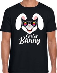 Bellatio Decorations Shoppartners Bv Easter bunny / Paashaas t-shirt / shirt - zwart - heren - Foute kleding / outfit Pasen XL