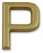 Symbol LD37P gouden letter P zelfklevend hoogte 37 mm