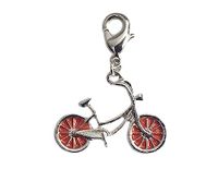 INNSPIRO NICE CHARMS Metalen aanhanger fiets rood met karabijnhaak 25x18mm 25u, 12x21mm.