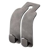 Porte-sacs à double fixation pour appuie-tête - Idéal pour les sacs, les manteaux et bien plus encore - Gris