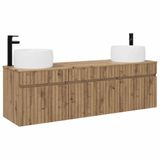 vidaXL Badkamerkastenset 3 st Artisanaal eiken 49 x 44,5 x 66 cm