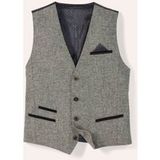 Walbusch Regular Fit Vest grijs, Melange