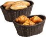 Kesper panier à pain/fruit - 2 pièces - brun foncé - ovale - 28 x 21 x 13 cm