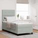 Prolenta Maison Exclusive - Lit boxspring avec tête de lit gris clair 100 x 200 cm, velours