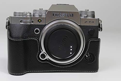 Zakao X-T4 cameratas, echt leer, holster, beschermhoes, zwart