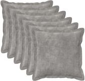 vidaXL - Kussensloop - 6 stuks - HOUTEN - Lichtgrijs - 40 x 40 cm