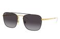 Ray-Ban RB3588 Zonnebril - Vierkant - Unisex - Goud/Zwart - Grijs Lens