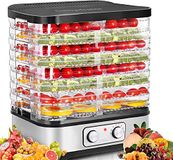 COOCHEER Voedseldrogers, instelbare temperatuur van 35 tot 70 °C, fruit- en groentedroger, 8 pallets, 400 W