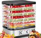 COOCHEER Voedseldrogers, instelbare temperatuur van 35 tot 70 °C, fruit- en groentedroger, 8 pallets, 400 W