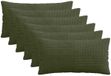 vidaXL - Kussensloop - 6 pcs - ALMELO - Groen - 40 x 80 cm - corduroy