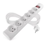 EMOS - Overspanningsbeveiliging stekkerdoos met LED-display, 6-voudig, 5 m kabel