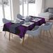 Bonamaison Tafelkleed, Anti-Mold, Sneldrogend, Waterdicht, 100% Polyester Tafellaken, Paars, zwart, 140 x 200 Cm