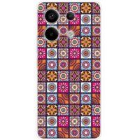 Xiaomi Redmi Note 13 Pro 5G Patchwork mandala bedrukt siliconen hoesje