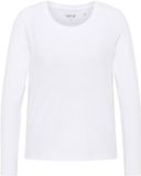 Mustang Dames Longsleeve ELLY regular fit Wit L Ronde Hals Volwassenen