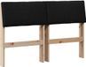 vidaXL - Gestoffeerd hoofdbord - Zwart - 120 cm - Massief grenenhout