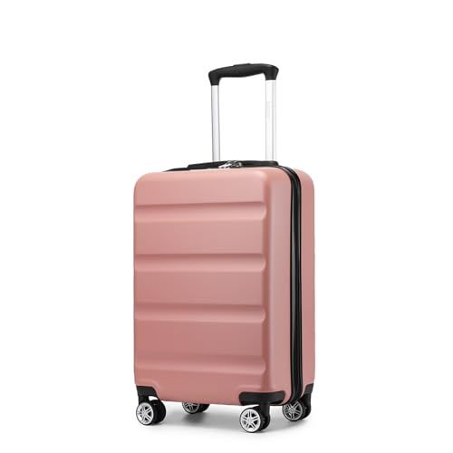 Kono Lichte hardshell koffer met TSA-slot en 4 robuuste zwenkwielen voor zakenreizen, NUDE, koffers