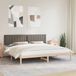 vidaXL Bedframe met gestoffeerd hoofdeinde, taupe, 200 x 200 cm