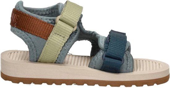 Shoesme Sandalen Unisex - Maat 29 - Blauw/Lichtgroen/Navy/Oranje - Plateau sandalen