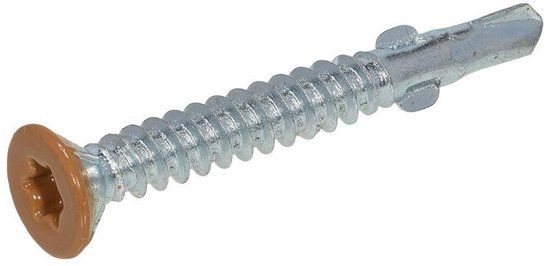 Proftec - Vleugelteks/Poortframe schroeven - Torx 20 - 4,2x35mm - Verzinkt - Platkop (100 stuks)