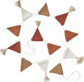 Vertbaudet Guirlande de fanions en jersey beige / multicolore