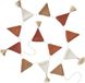 Vertbaudet Guirlande de fanions en jersey beige / multicolore