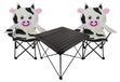Icecat Set de 3 chaises d'enfant, table d'enfant, 2 chaises d'enfant, chaise de pêche, ensemble de sièges
