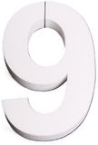 Glorex Hobby Piepschuim Cijfer 9 Jaar - H25 cm - Wit