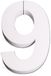 Glorex Hobby Piepschuim Cijfer 9 Jaar - H25 cm - Wit