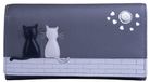 Portefeuille en cuir blocage RFID gris moderne