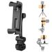 NEEWER Mobiele telefoonhouder, universele houder voor mobiele telefoon met koude schoen, 1/4 inch draad, 360 ° rotatie, 180 ° kantelbaar, 3-assige statiefadapter compatibel met iPhone Android Samsung