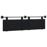 vidaXL Hangend hoofdbord Zwart Fluweel