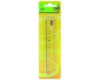 Idena 602052 - Kunststof liniaal, 16 cm lengte, transparant, 1 stuk