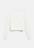 s.Oliver T-shirt Col V Manches courtes Coton Crème 134/140