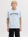 JACK&JONES JJECALEB VARSITY TEE SS O-NECK NOOS JNR Garçon T-shirt Bleu Coton Col rond Logo Taille 128