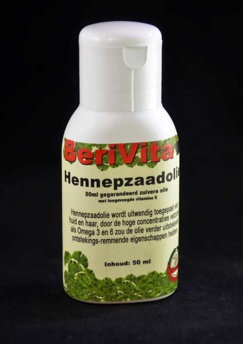Berivita Hennep Olie Puur & Koudgeperst 50ml Huid & Haar