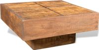 Maison Exclusive - Table basse, marron, carré, manguier massif