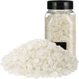 Rayher hobby materialen Rayher decoratie steentjes / granulaat - 2x - 650 ml - 4-10 mm - mat wit - siergrind