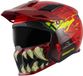 Bogotto Radic Bestia 22.06 Jethelm - Zwart/Rood/Geel - XL