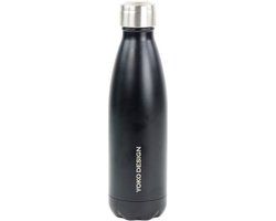 Yoko Design Isotherme Drinkfles 500 ml Mat Zwart