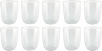 Bellatio Design Luxe dubbelwandige theeglazen - 10 stuks - 300ml