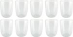 Bellatio Design Luxe dubbelwandige theeglazen - 10 stuks - 300ml