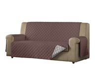 Estoralis Eden Bankhoes met modern design, gewatteerde stof, beige/bruin, voor 3-zitsbanken, stofmaat 150 x 210 cm (b x h), bescherming voor alle soorten banken